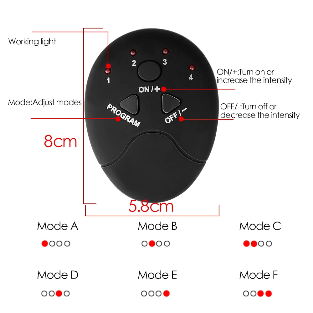 EMS Muscle Stimulator Abdominal Muscle Massager Hip Training Fitness Fat Burning Buttocks Arm Abdomen Trainer Apparatus Slimming