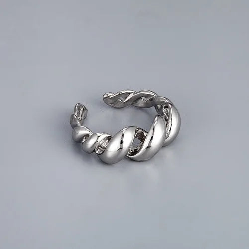 2025 New Design Rings for Women Geometric Irregular Adjustable Opening Finger Ring Luxury Jewelry Gifts Party Accessories Ring