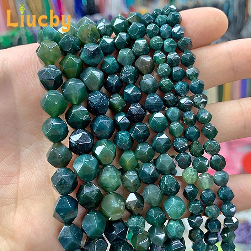 Natural stone Faceted Handmade Beads DIY woman Earrings Bracelet anklet Necklace For Jewelry Making 15" Wholesales 4/6/8/10/12MM