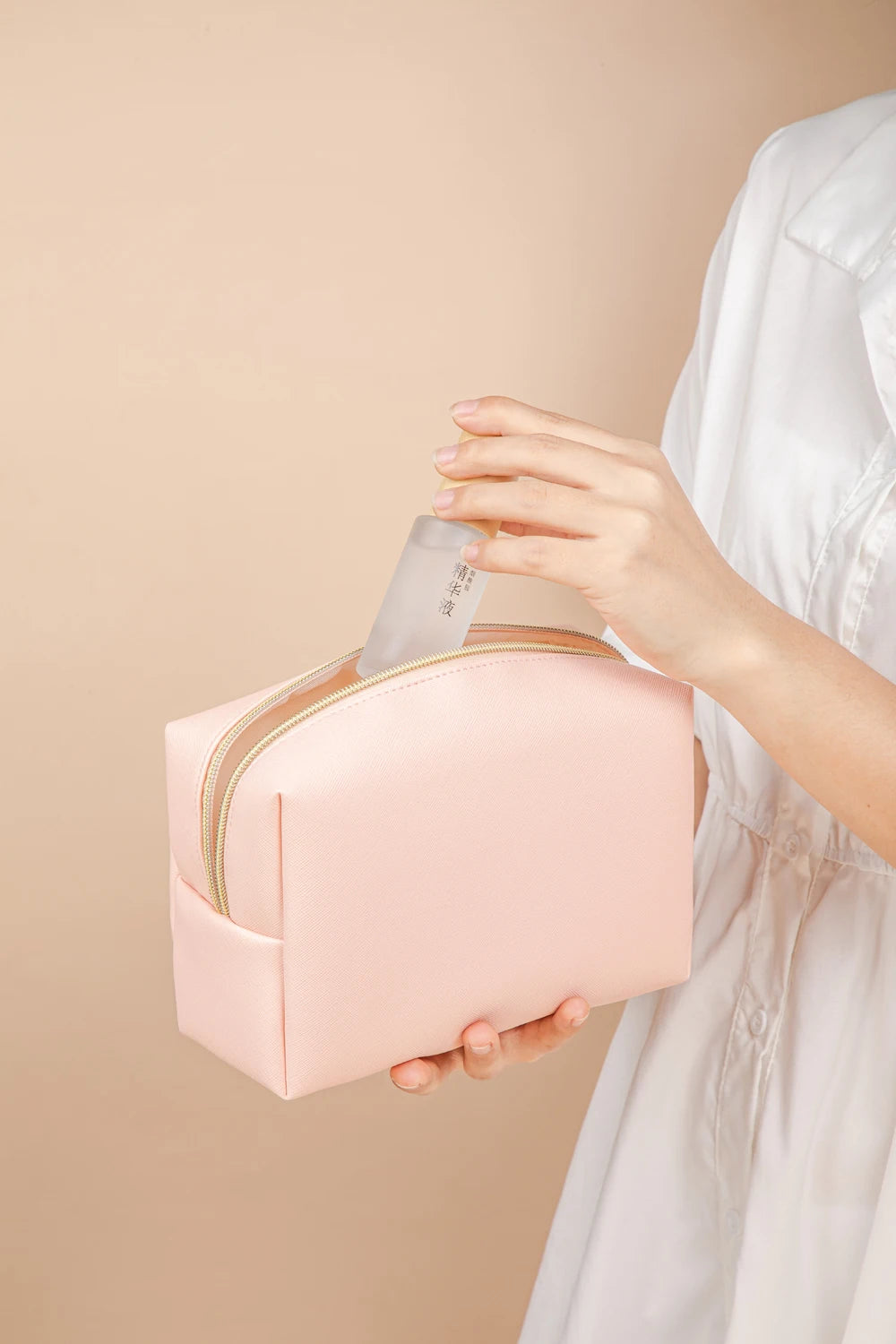 1pcs PU Leather Portable Toiletry Bags Waterproof Travel Make Up Bags for Women Small Medium Large Cosmetic Organizer Bags