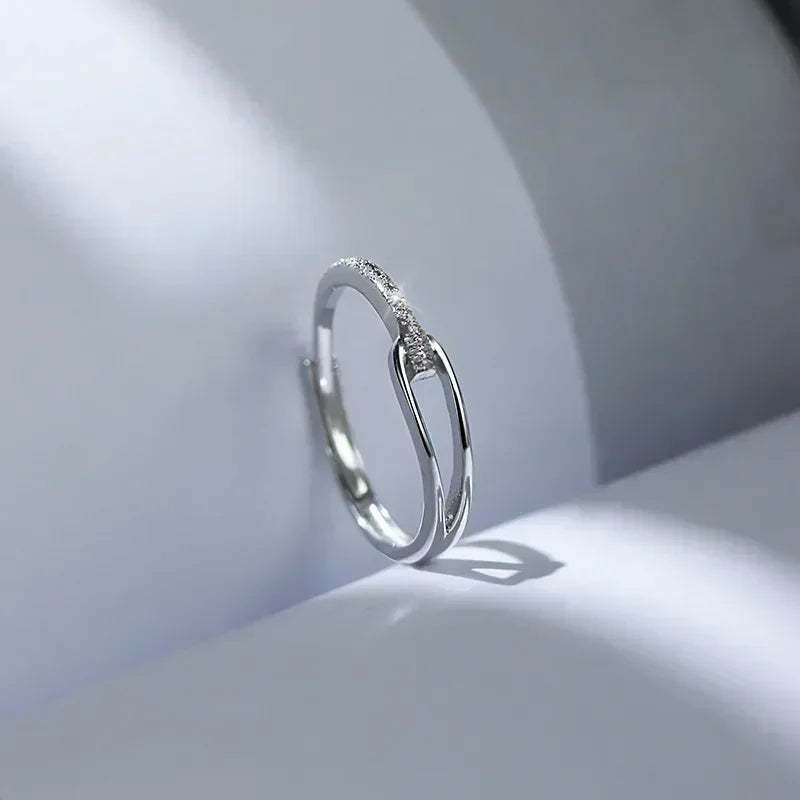 2025 New Design Rings for Women Geometric Irregular Adjustable Opening Finger Ring Luxury Jewelry Gifts Party Accessories Ring