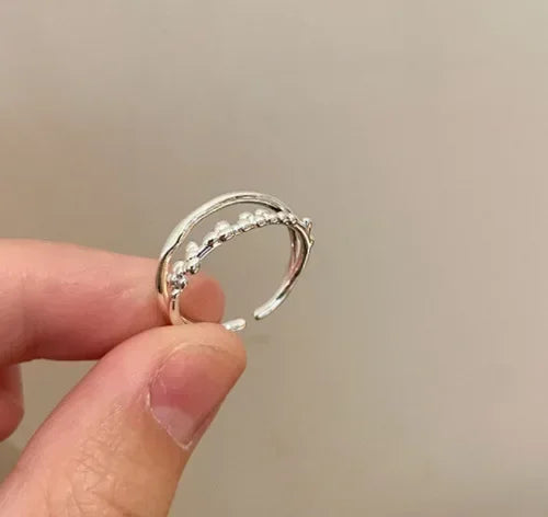 2025 New Design Rings for Women Geometric Irregular Adjustable Opening Finger Ring Luxury Jewelry Gifts Party Accessories Ring
