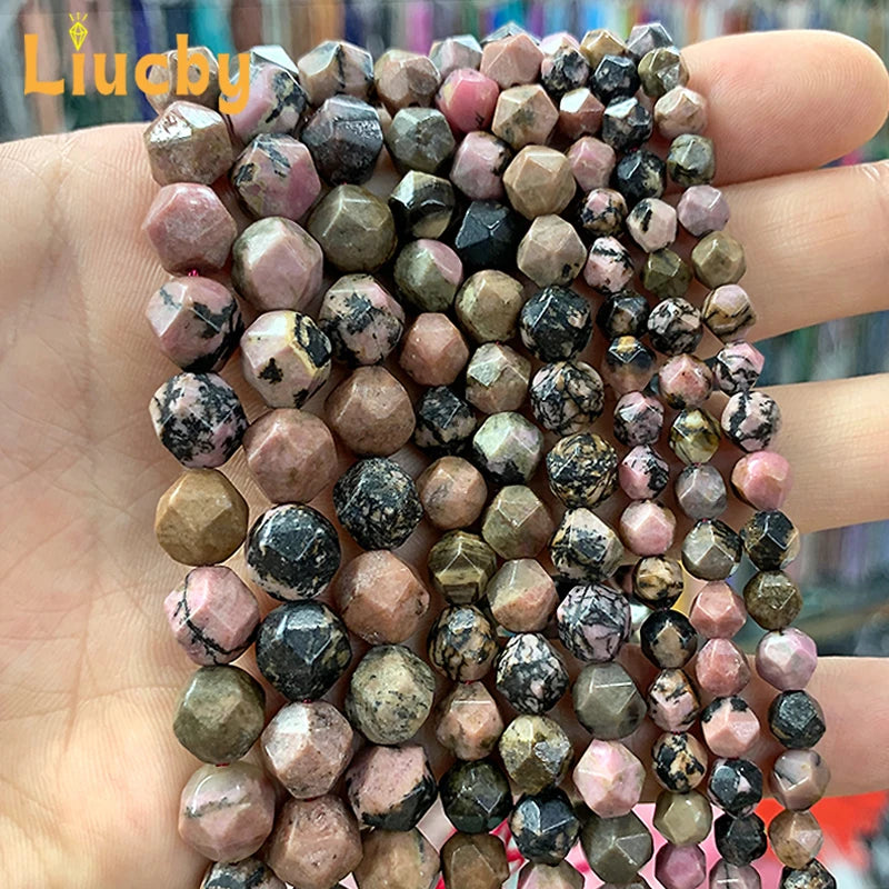 Natural stone Faceted Handmade Beads DIY woman Earrings Bracelet anklet Necklace For Jewelry Making 15" Wholesales 4/6/8/10/12MM