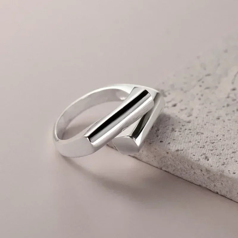 2025 New Design Rings for Women Geometric Irregular Adjustable Opening Finger Ring Luxury Jewelry Gifts Party Accessories Ring