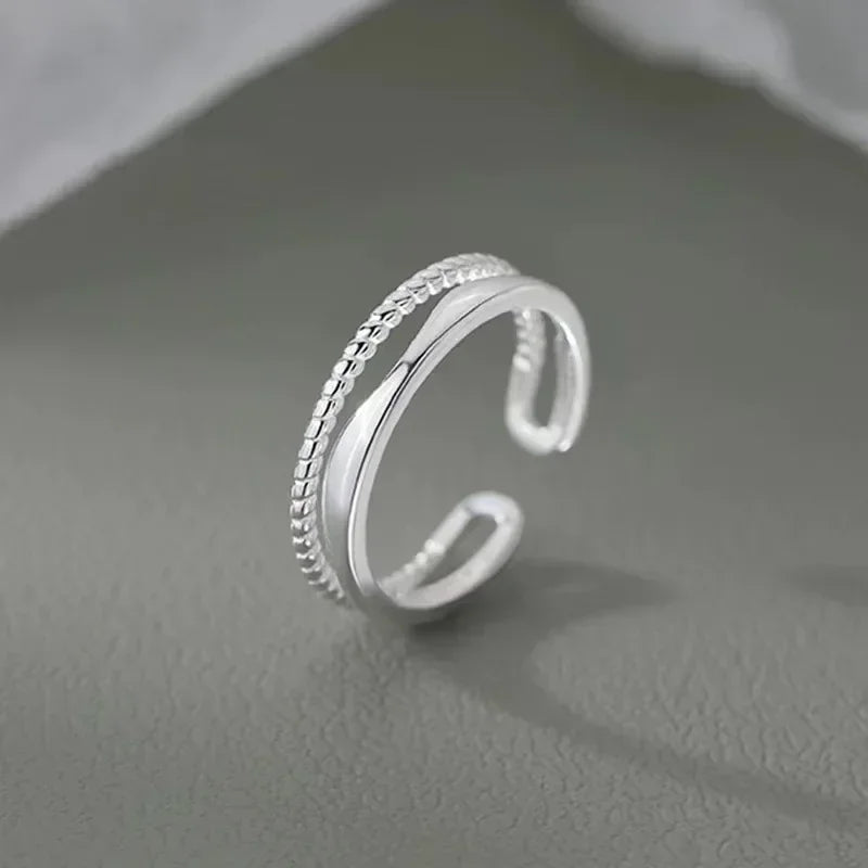 2025 New Design Rings for Women Geometric Irregular Adjustable Opening Finger Ring Luxury Jewelry Gifts Party Accessories Ring