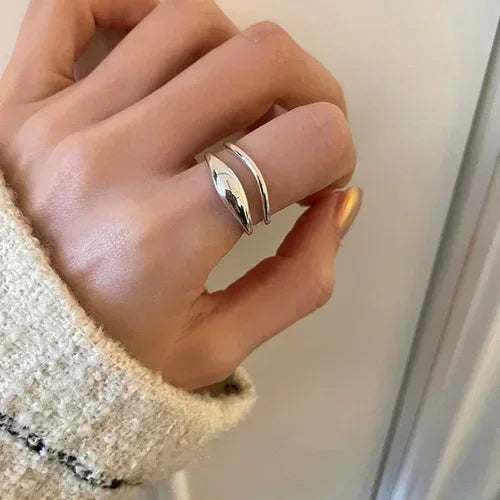 2025 New Design Rings for Women Geometric Irregular Adjustable Opening Finger Ring Luxury Jewelry Gifts Party Accessories Ring