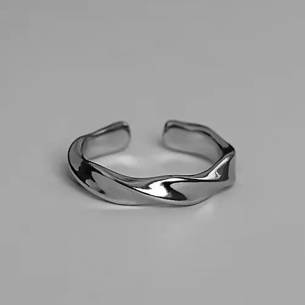 2025 New Design Rings for Women Geometric Irregular Adjustable Opening Finger Ring Luxury Jewelry Gifts Party Accessories Ring
