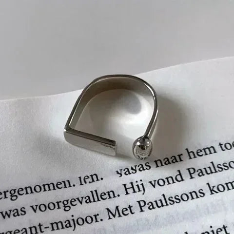 2025 New Design Rings for Women Geometric Irregular Adjustable Opening Finger Ring Luxury Jewelry Gifts Party Accessories Ring