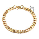 Vnox 3-11mm Chunky Miami Curb Chain Bracelet for Men, Stainless Steel Cuban Link Chain Wristband Classic Punk Heavy Male Jewelry
