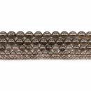 Wholesale Smoky Quartzs Stone 4 6 8 10 12mm Round Beads For Jewelry Making DIY Charm Glass Bracelet Crystal Perles 15''