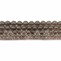 Wholesale Smoky Quartzs Stone 4 6 8 10 12mm Round Beads For Jewelry Making DIY Charm Glass Bracelet Crystal Perles 15''