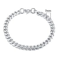 Vnox 3-11mm Chunky Miami Curb Chain Bracelet for Men, Stainless Steel Cuban Link Chain Wristband Classic Punk Heavy Male Jewelry