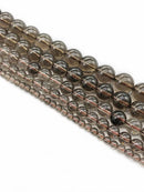 Wholesale Smoky Quartzs Stone 4 6 8 10 12mm Round Beads For Jewelry Making DIY Charm Glass Bracelet Crystal Perles 15''
