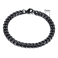 Vnox 3-11mm Chunky Miami Curb Chain Bracelet for Men, Stainless Steel Cuban Link Chain Wristband Classic Punk Heavy Male Jewelry