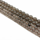 Wholesale Smoky Quartzs Stone 4 6 8 10 12mm Round Beads For Jewelry Making DIY Charm Glass Bracelet Crystal Perles 15''