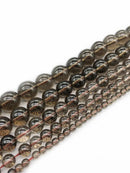 Wholesale Smoky Quartzs Stone 4 6 8 10 12mm Round Beads For Jewelry Making DIY Charm Glass Bracelet Crystal Perles 15''