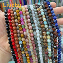 Natural stone Faceted Handmade Beads DIY woman Earrings Bracelet anklet Necklace For Jewelry Making 15" Wholesales 4/6/8/10/12MM