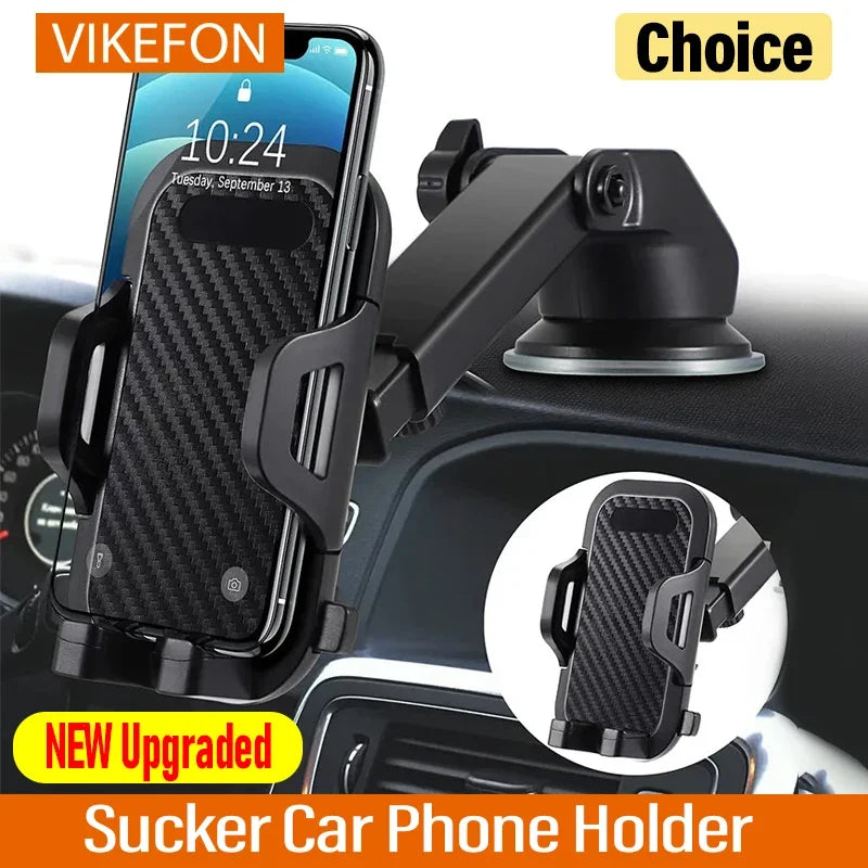 VIKEFON Sucker Car Mobile Phone Holder Mount Dashboard Suction Cup Support in Car Bracket Navigation Universal Stand for Phones