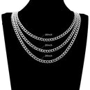 High Quality Classic Cuban Link Chain Smooth Necklace Fashion Jewelry Gift Party Men and Women Suitable For All Occasions