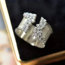2025 New Design Rings for Women Geometric Irregular Adjustable Opening Finger Ring Luxury Jewelry Gifts Party Accessories Ring