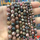 Natural stone Faceted Handmade Beads DIY woman Earrings Bracelet anklet Necklace For Jewelry Making 15" Wholesales 4/6/8/10/12MM