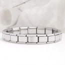 UILZ Stainless Steel Bracelet Pendant Classic Italian Chain Link For Men Women Suitable 9mm Bracelet Make DIY Steel Module Tools