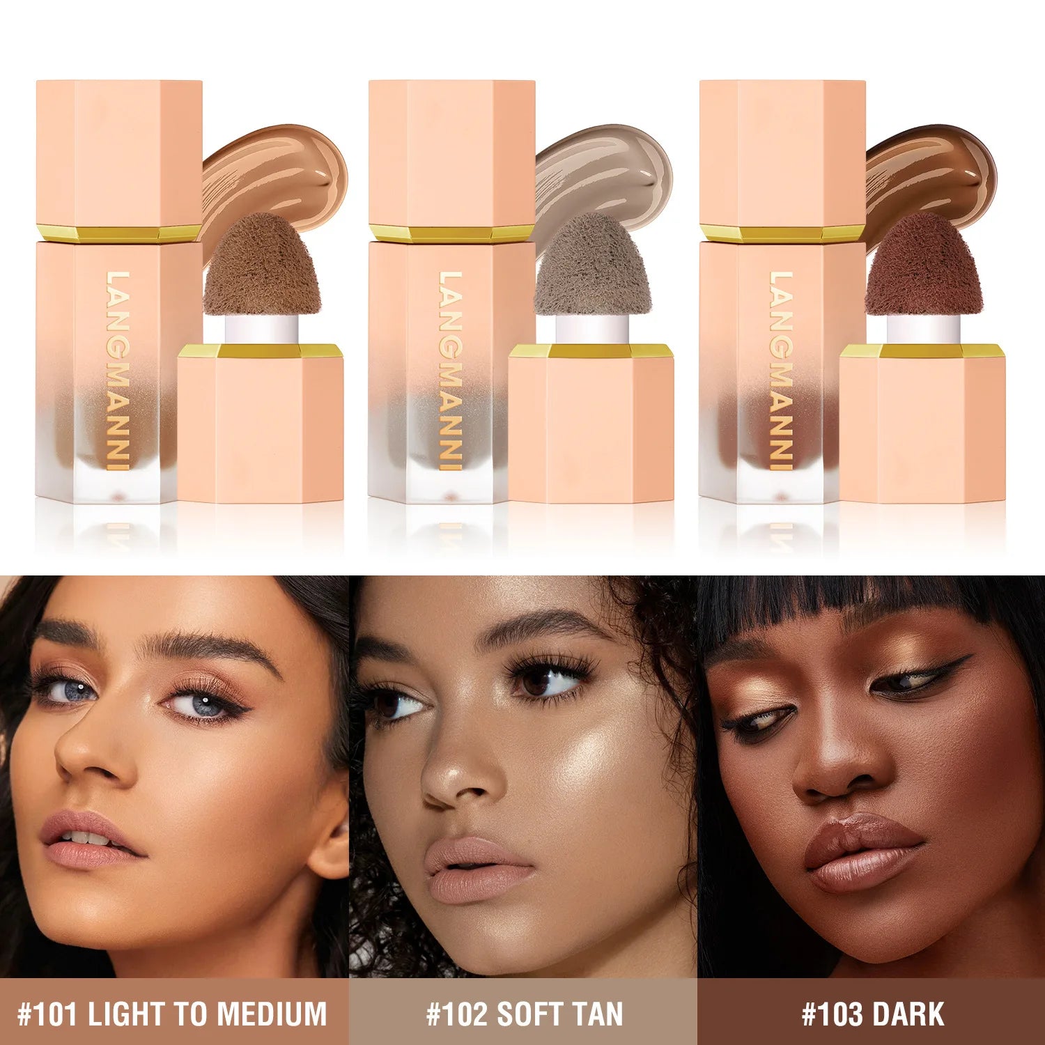 Three-color liquid contouring