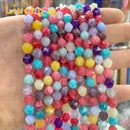 Natural stone Faceted Handmade Beads DIY woman Earrings Bracelet anklet Necklace For Jewelry Making 15" Wholesales 4/6/8/10/12MM