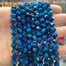 Natural stone Faceted Handmade Beads DIY woman Earrings Bracelet anklet Necklace For Jewelry Making 15" Wholesales 4/6/8/10/12MM