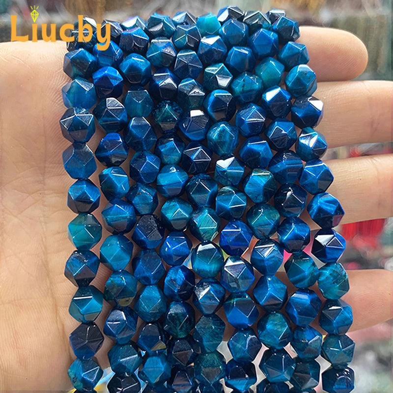 Natural stone Faceted Handmade Beads DIY woman Earrings Bracelet anklet Necklace For Jewelry Making 15" Wholesales 4/6/8/10/12MM