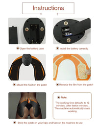 EMS Muscle Stimulator Abdominal Muscle Massager Hip Training Fitness Fat Burning Buttocks Arm Abdomen Trainer Apparatus Slimming