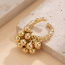 AETEEY Fashion Simple CCB Small Ball Ring for Women Men 2025 Punk Hip Hop Metal Open Finger Ring Female Jewelry Gift