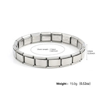 UILZ Stainless Steel Bracelet Pendant Classic Italian Chain Link For Men Women Suitable 9mm Bracelet Make DIY Steel Module Tools